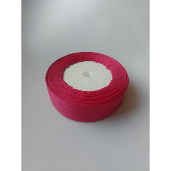 Лента репсовая 2,5 см*20 ярд фукси №27, цена за катушку